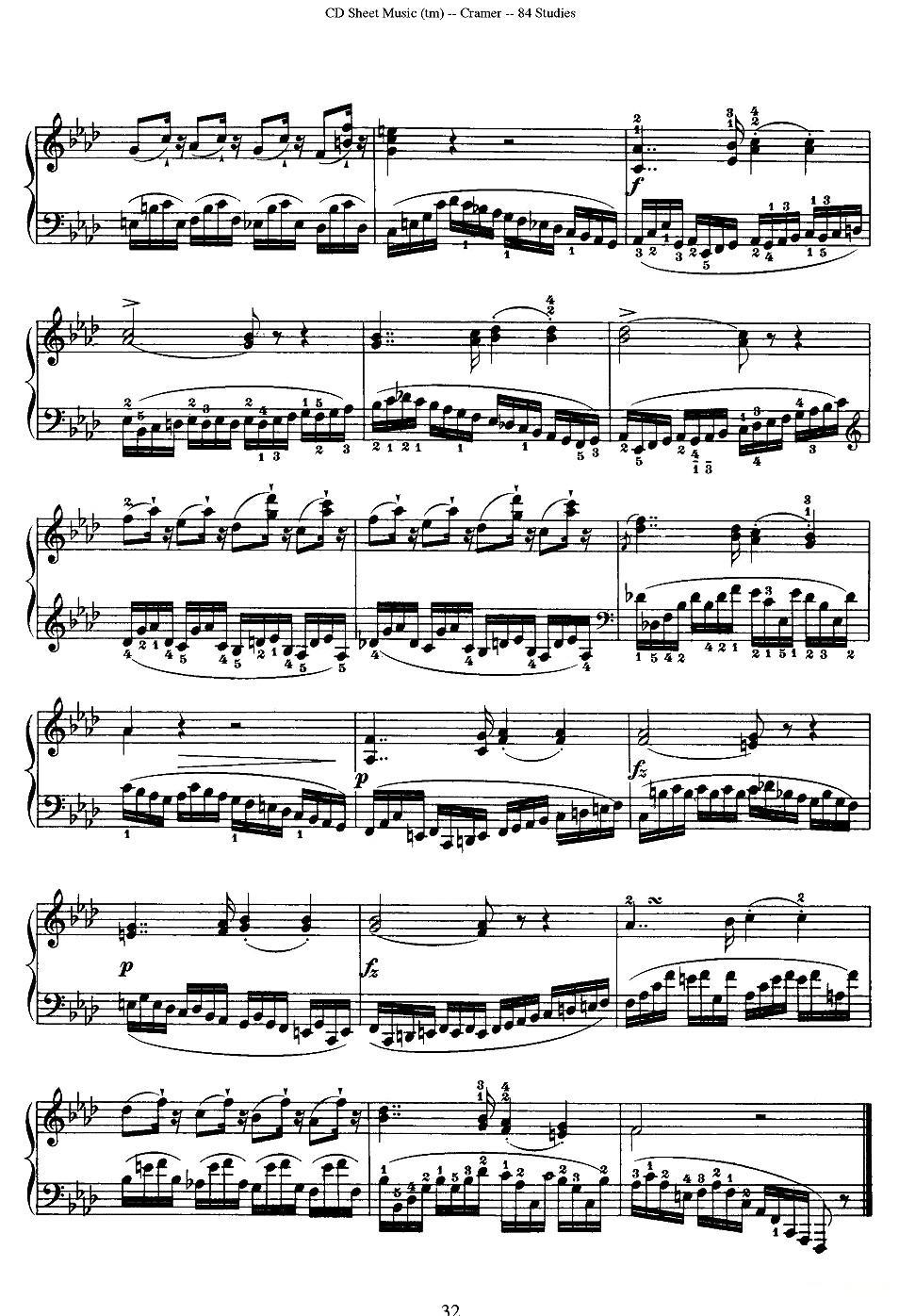 Cramer - 84 exercices（16—20）（克拉莫84首钢琴练习曲）钢琴曲谱（图2）