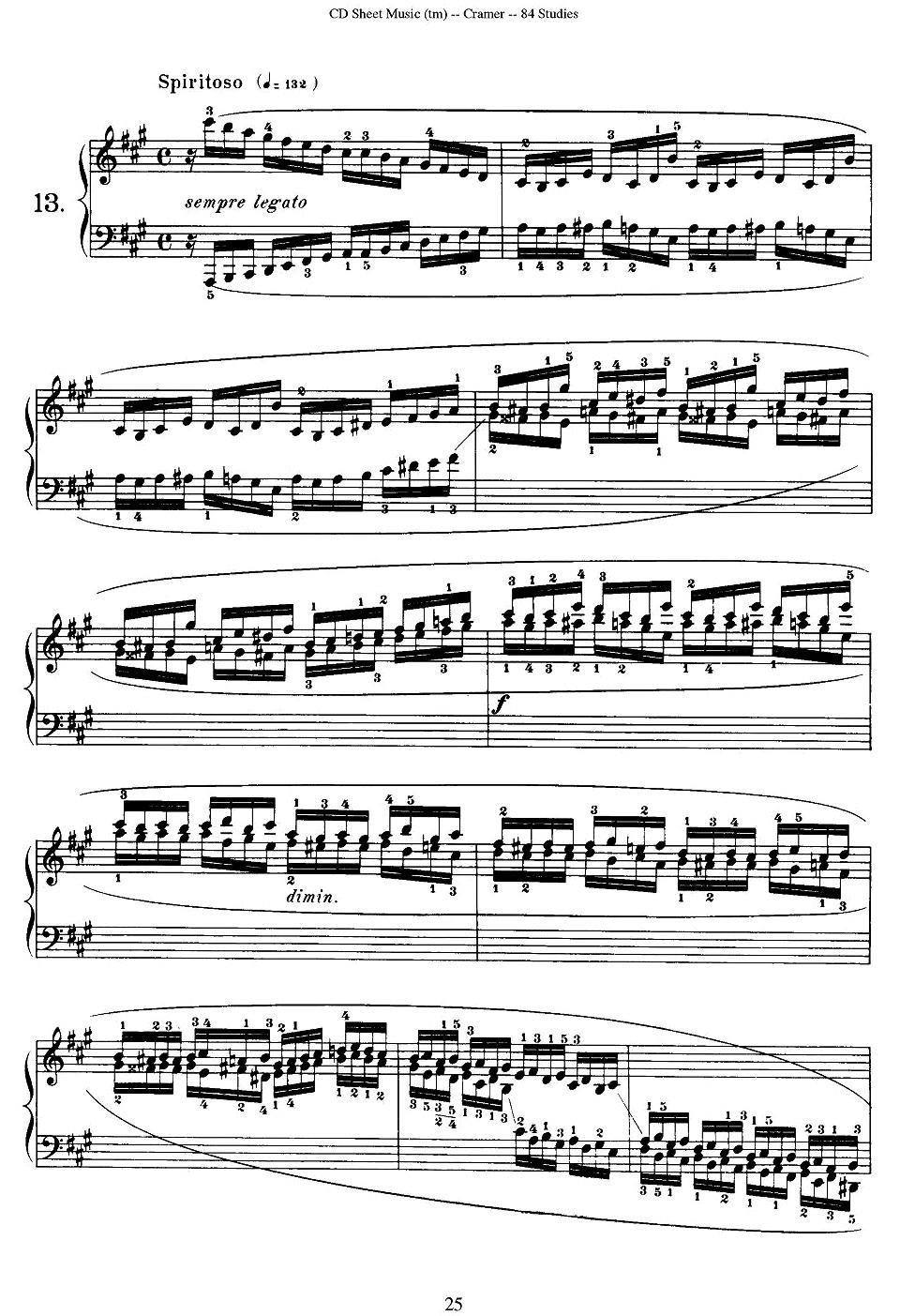 Cramer - 84 exercices（11—15）（克拉莫84首钢琴练习曲）钢琴曲谱（图5）