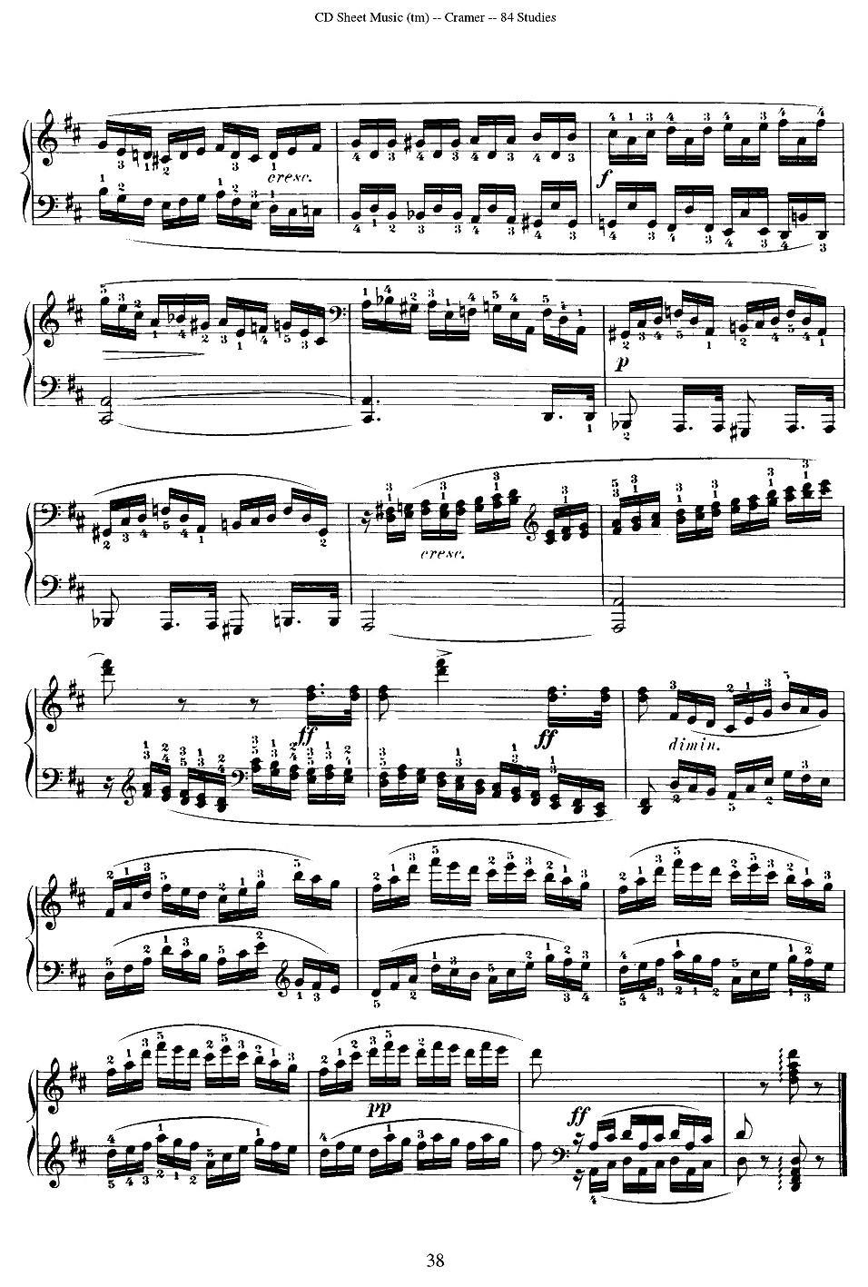 Cramer - 84 exercices（16—20）（克拉莫84首钢琴练习曲）钢琴曲谱（图8）