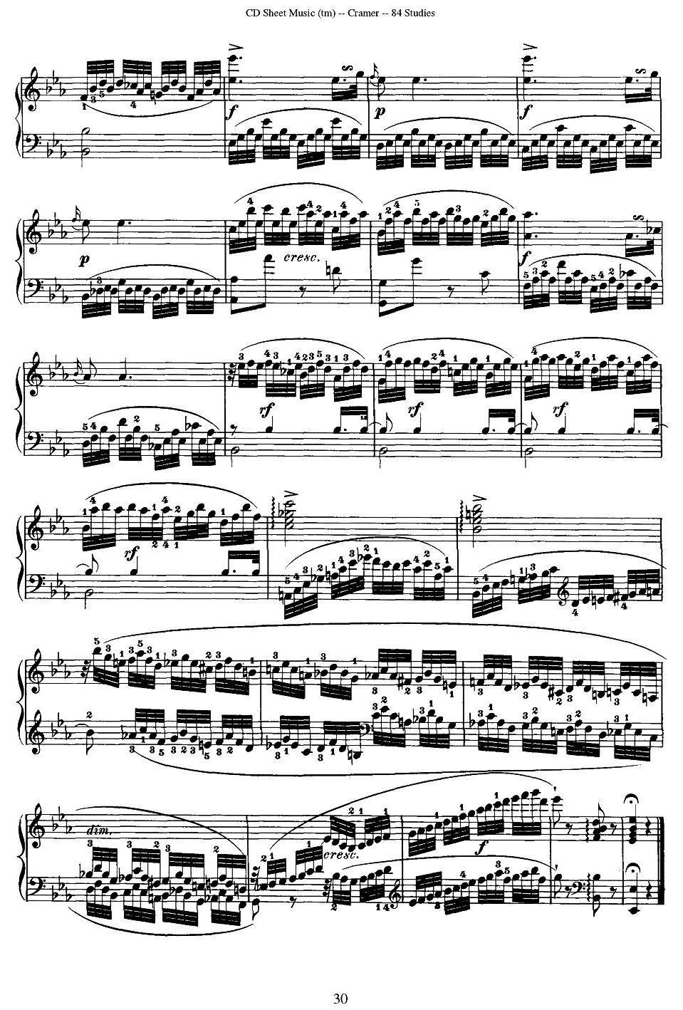 Cramer - 84 exercices（11—15）（克拉莫84首钢琴练习曲）钢琴曲谱（图10）