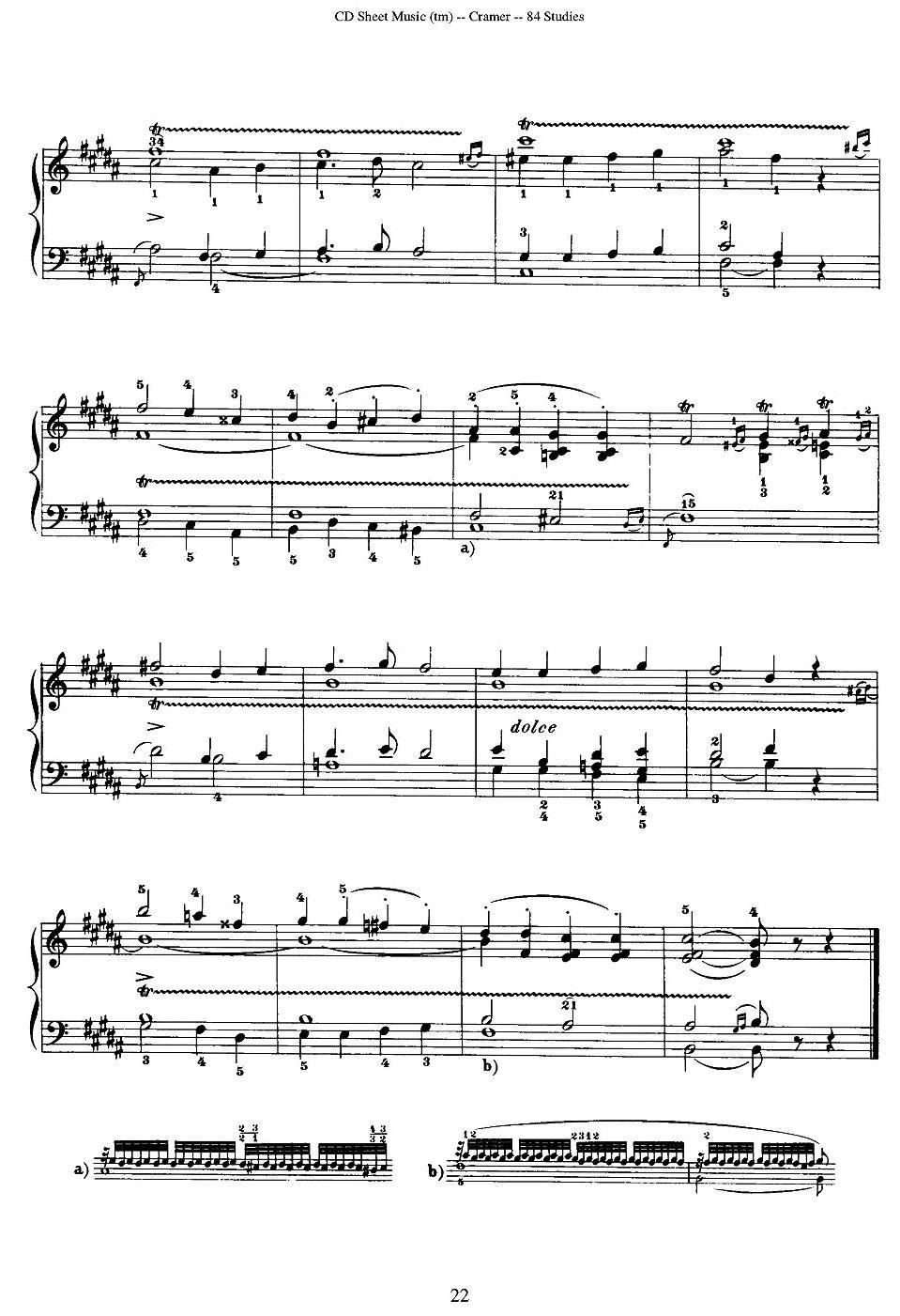 Cramer - 84 exercices（11—15）（克拉莫84首钢琴练习曲）钢琴曲谱（图2）