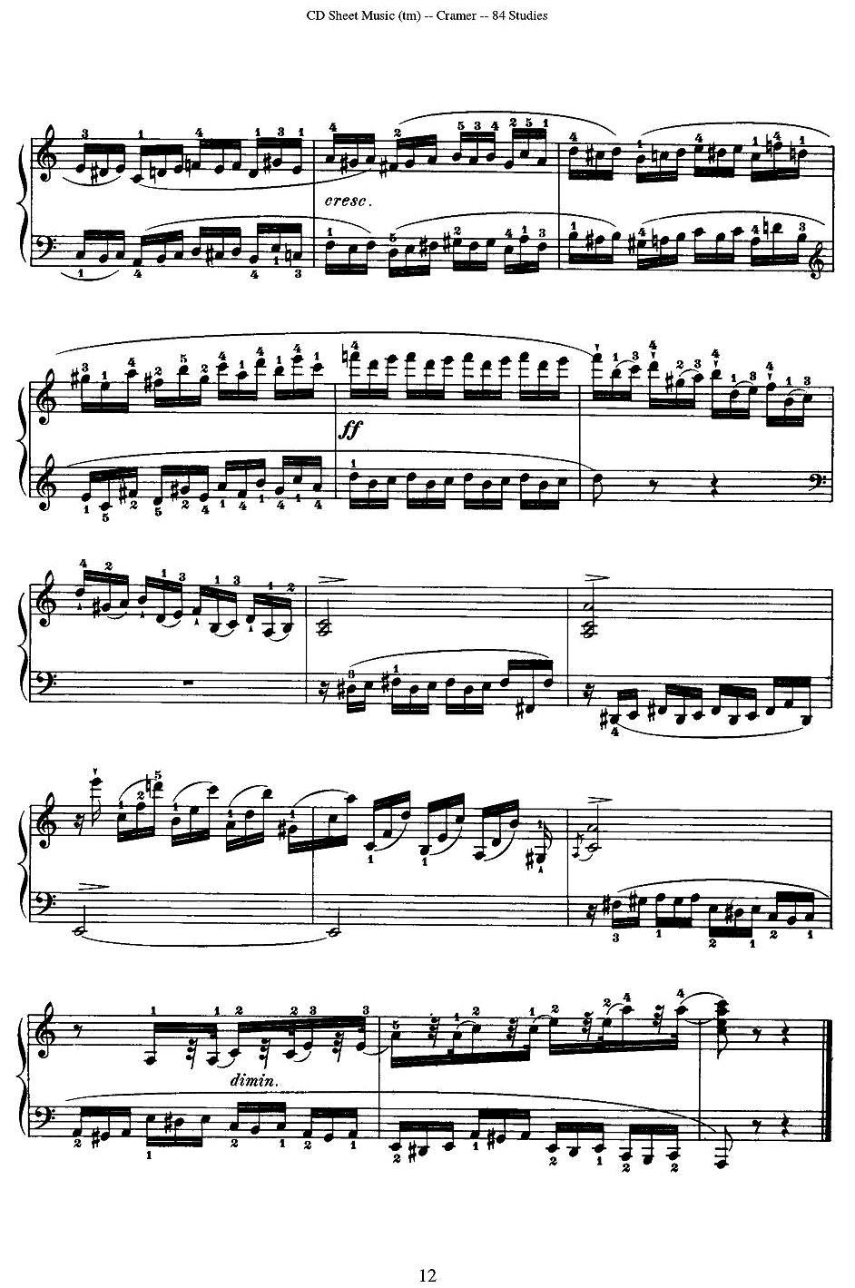 Cramer - 84 exercices（6—10）（克拉莫84首钢琴练习曲）钢琴曲谱（图2）
