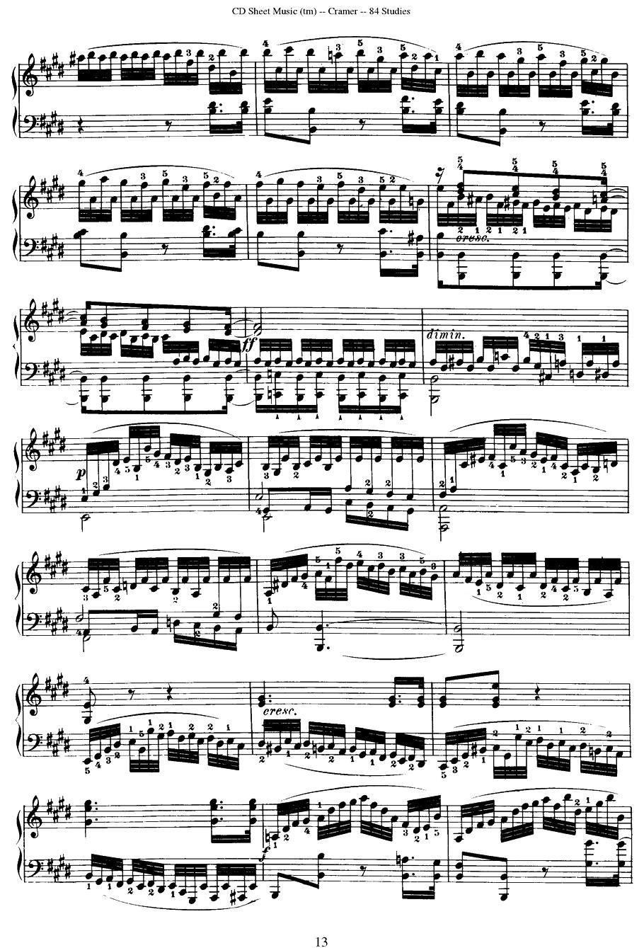 Cramer - 84 exercices（66—70）（克拉莫84首钢琴练习曲）钢琴曲谱（图3）