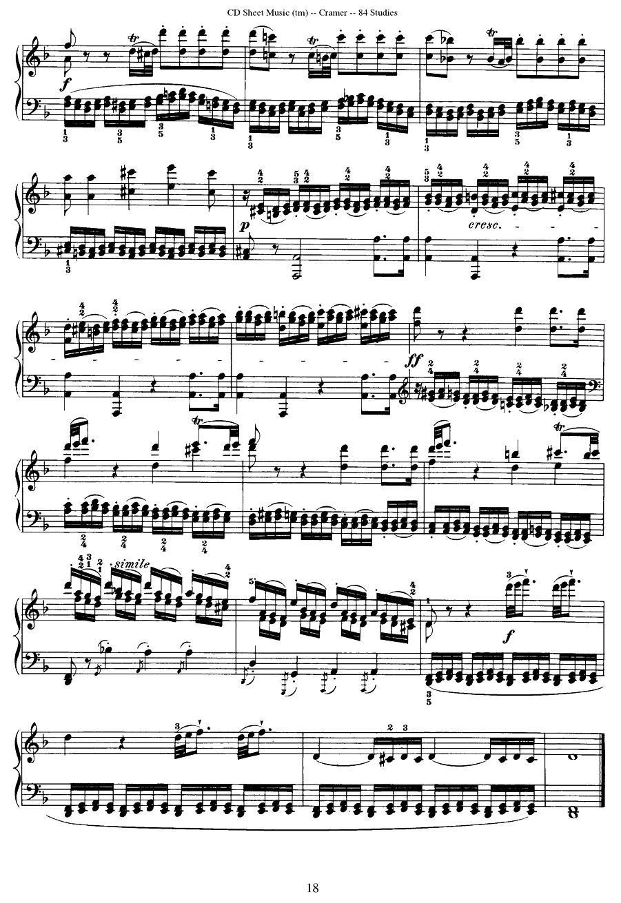 Cramer - 84 exercices（66—70）（克拉莫84首钢琴练习曲）钢琴曲谱（图8）