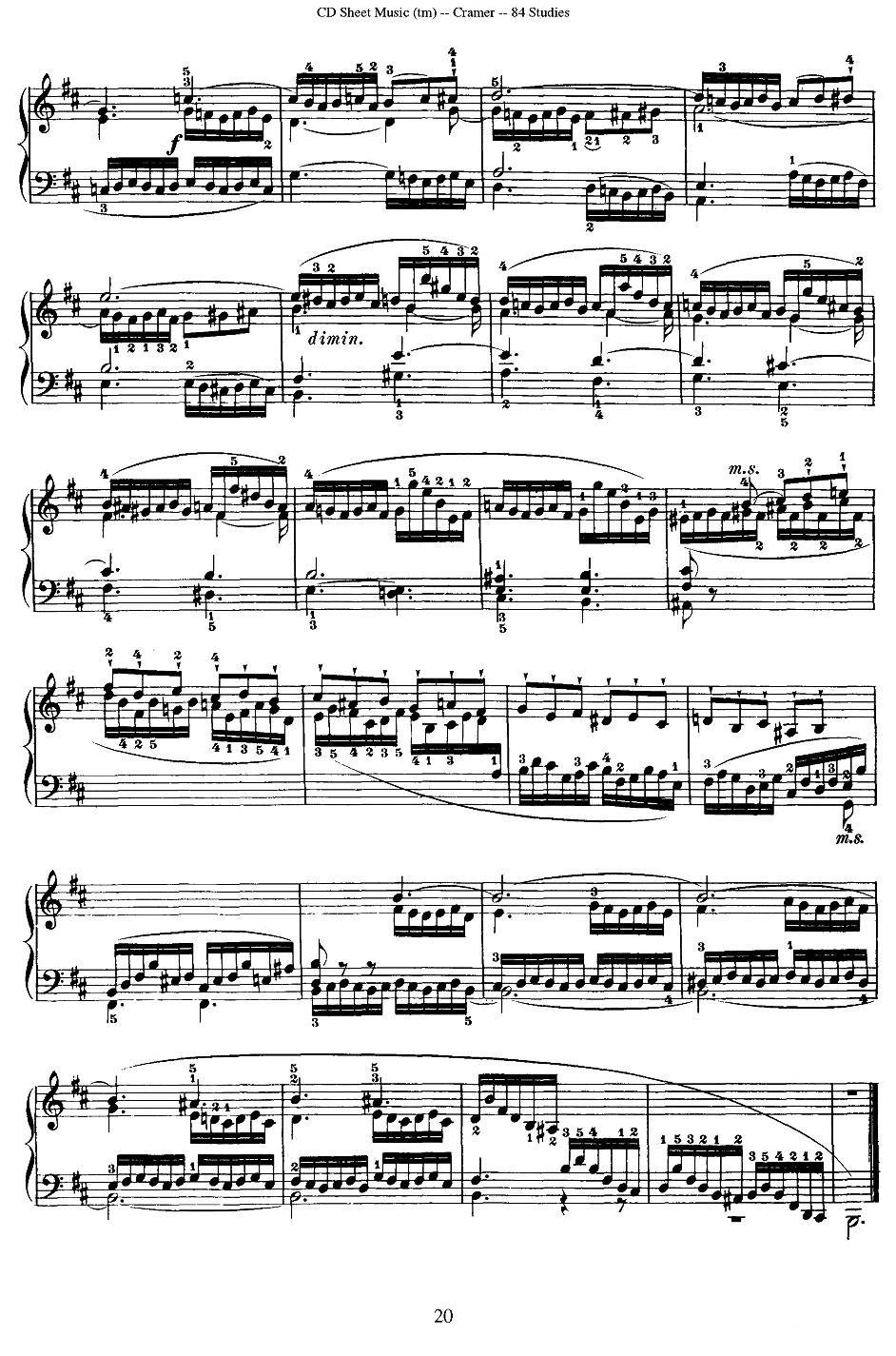 Cramer - 84 exercices（6—10）（克拉莫84首钢琴练习曲）钢琴曲谱（图10）