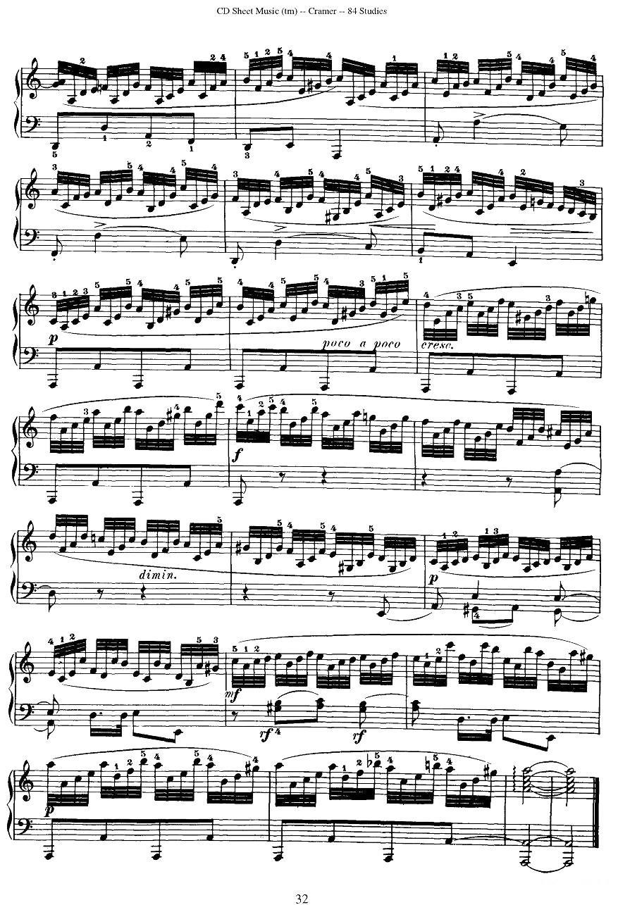 Cramer - 84 exercices（46—50）（克拉莫84首钢琴练习曲）钢琴曲谱（图2）