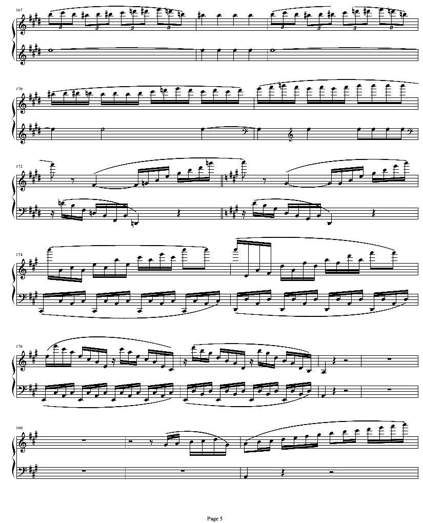 贝多芬钢琴协奏曲Op61第一乐章钢琴曲谱（图5）