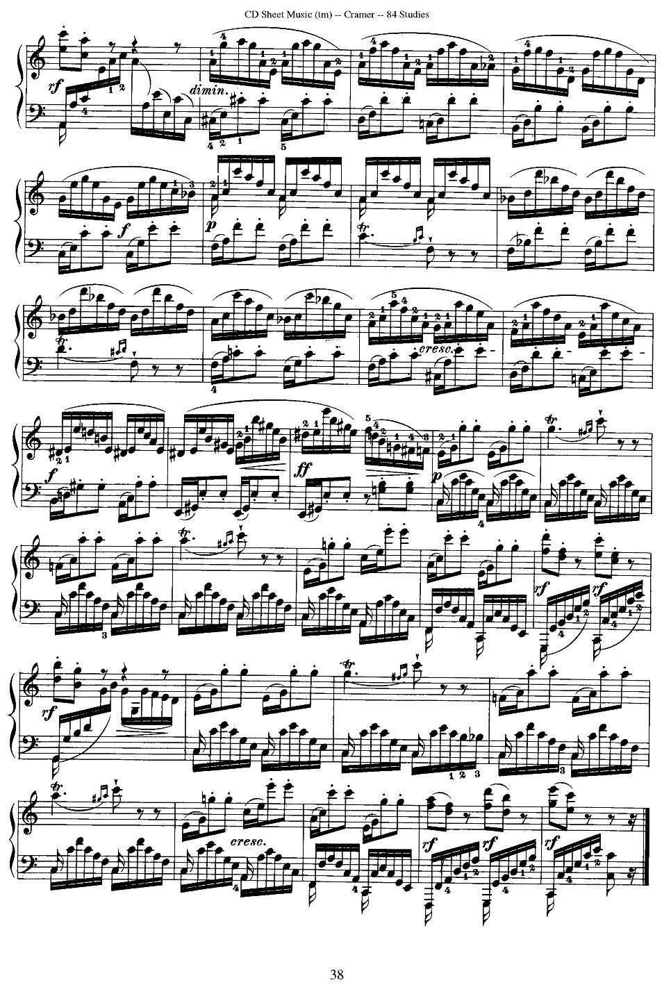 Cramer - 84 exercices（76—80）（克拉莫84首钢琴练习曲）钢琴曲谱（图8）