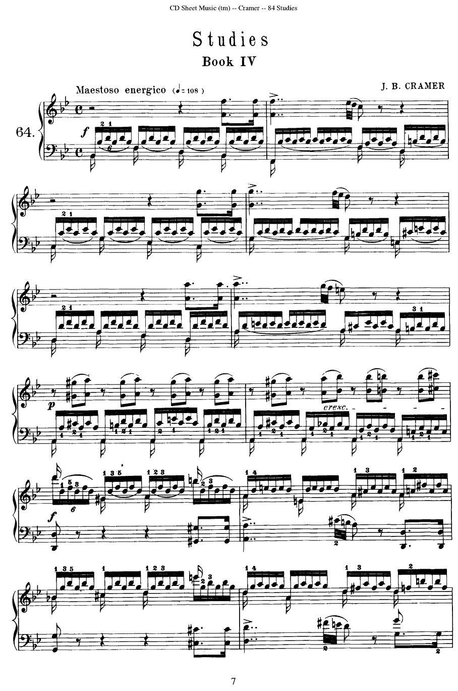 Cramer - 84 exercices（61—65）（克拉莫84首钢琴练习曲）钢琴曲谱（图7）