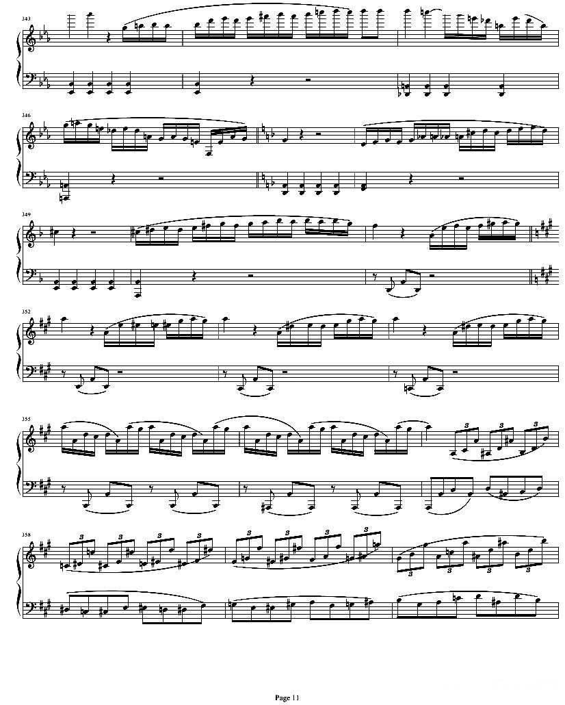 贝多芬钢琴协奏曲Op61第一乐章钢琴曲谱（图11）