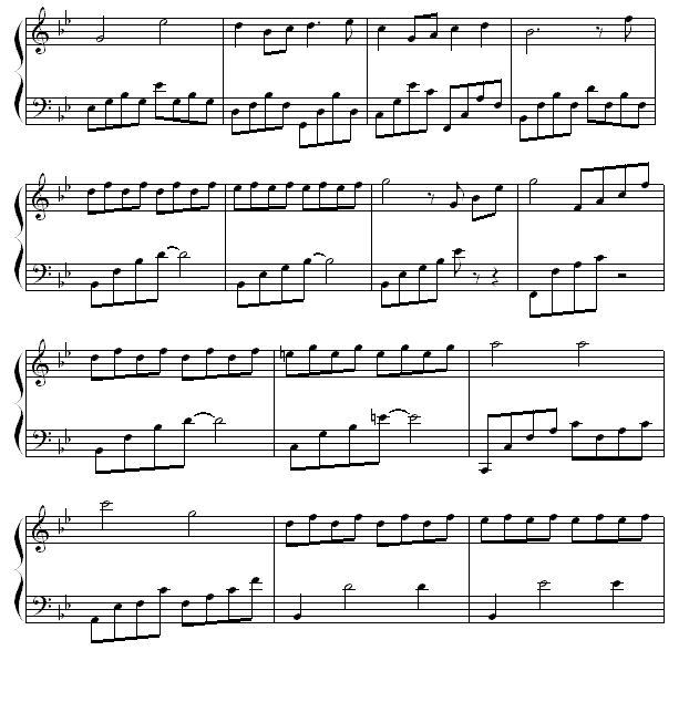 彩虹之上 （美国电影《绿野仙踪》选曲）钢琴曲谱（图2）