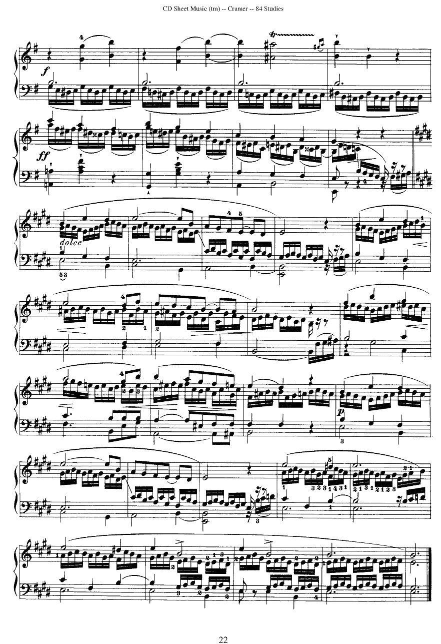 Cramer - 84 exercices（41—45）（克拉莫84首钢琴练习曲）钢琴曲谱（图2）