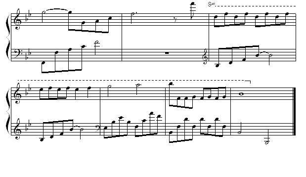 彩虹之上 （美国电影《绿野仙踪》选曲）钢琴曲谱（图3）