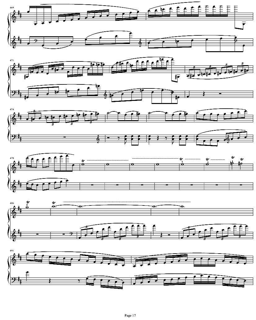 贝多芬钢琴协奏曲Op61第一乐章钢琴曲谱（图17）