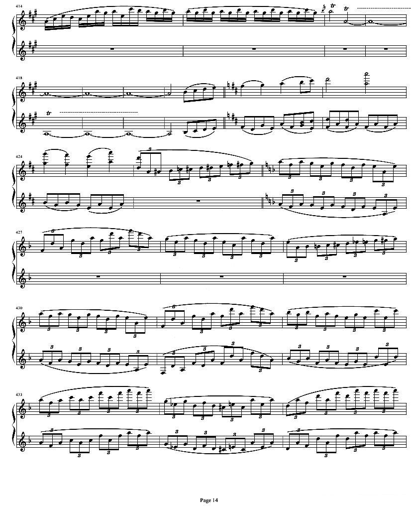 贝多芬钢琴协奏曲Op61第一乐章钢琴曲谱（图14）