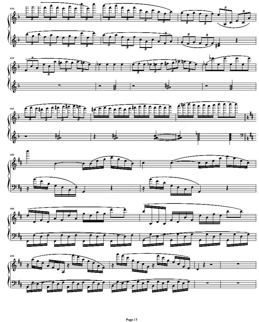 贝多芬钢琴协奏曲Op61第一乐章钢琴曲谱（图15）
