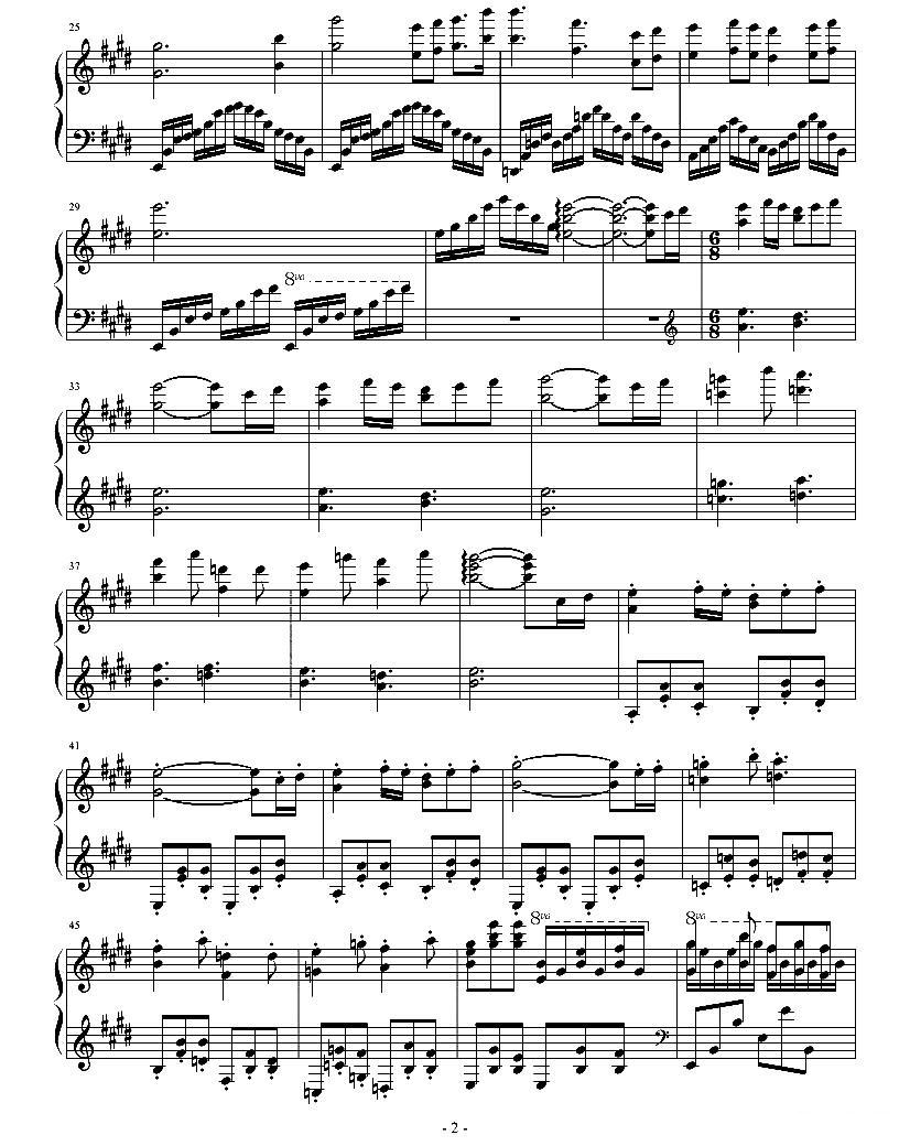 花之咏叹钢琴曲谱（图2）