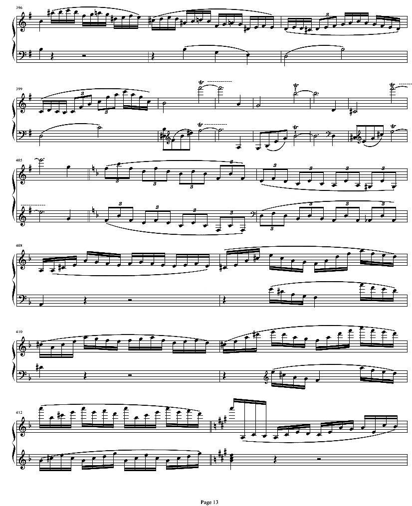 贝多芬钢琴协奏曲Op61第一乐章钢琴曲谱（图13）
