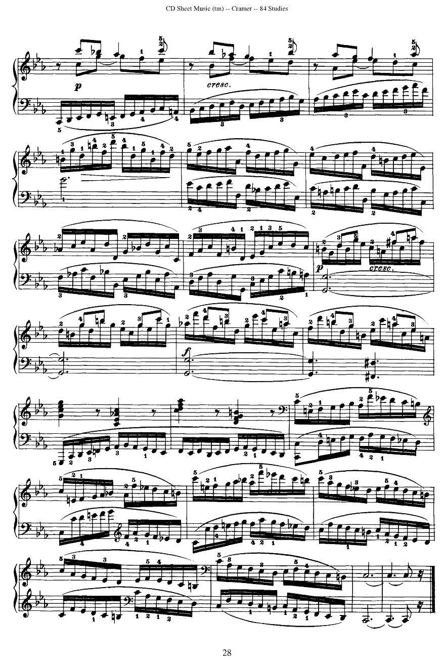 Cramer - 84 exercices（41—45）（克拉莫84首钢琴练习曲）钢琴曲谱（图8）