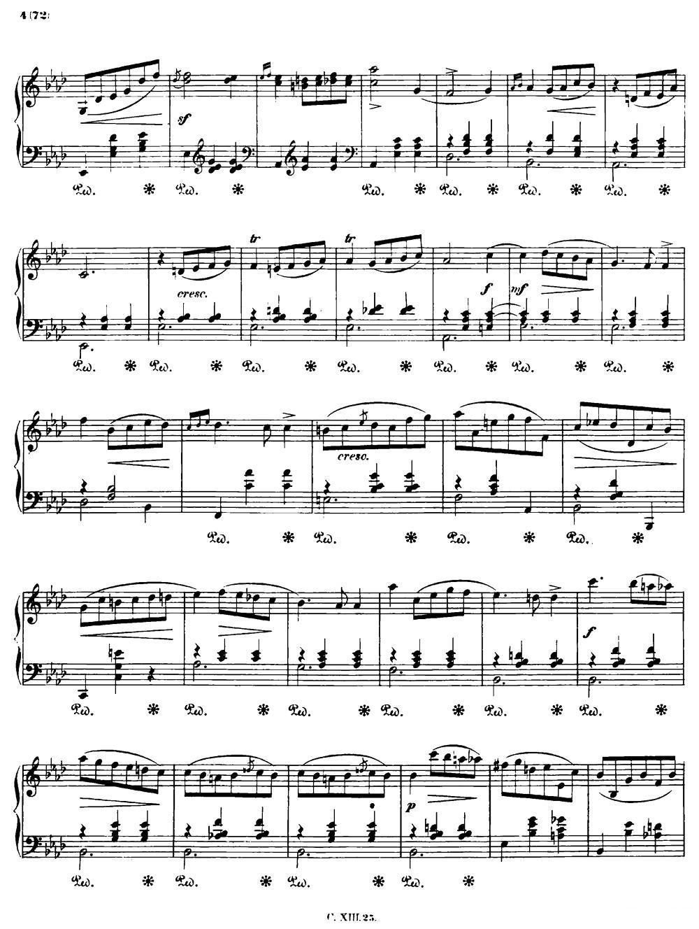 f小调圆舞曲Op.70-2钢琴曲谱（图3）