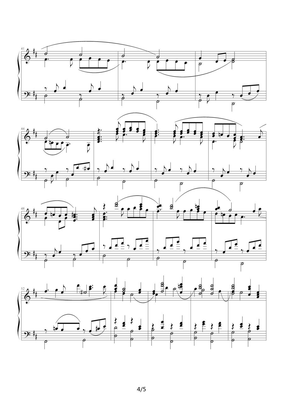 D大调卡农钢琴曲谱（图4）