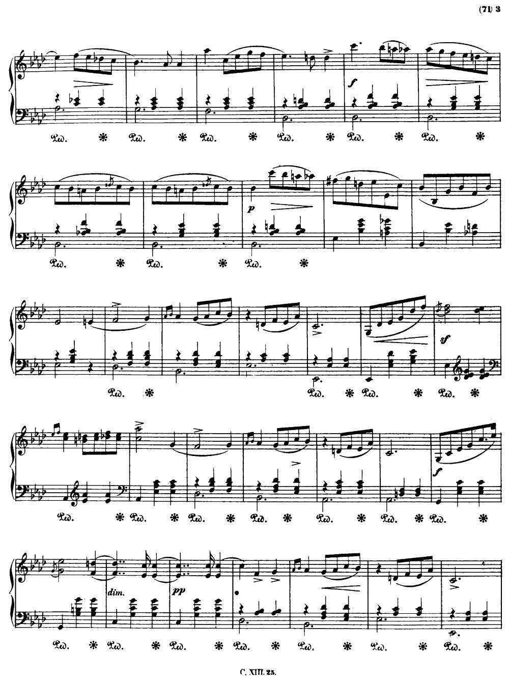 f小调圆舞曲Op.70-2钢琴曲谱（图2）