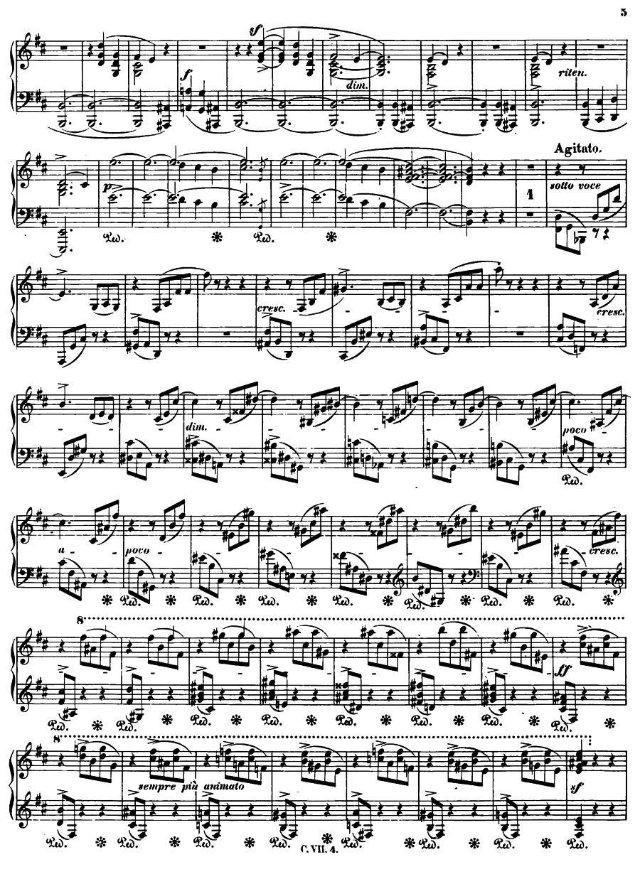 b小调钢琴谐谑曲Op.20（第一号）钢琴曲谱（图4）