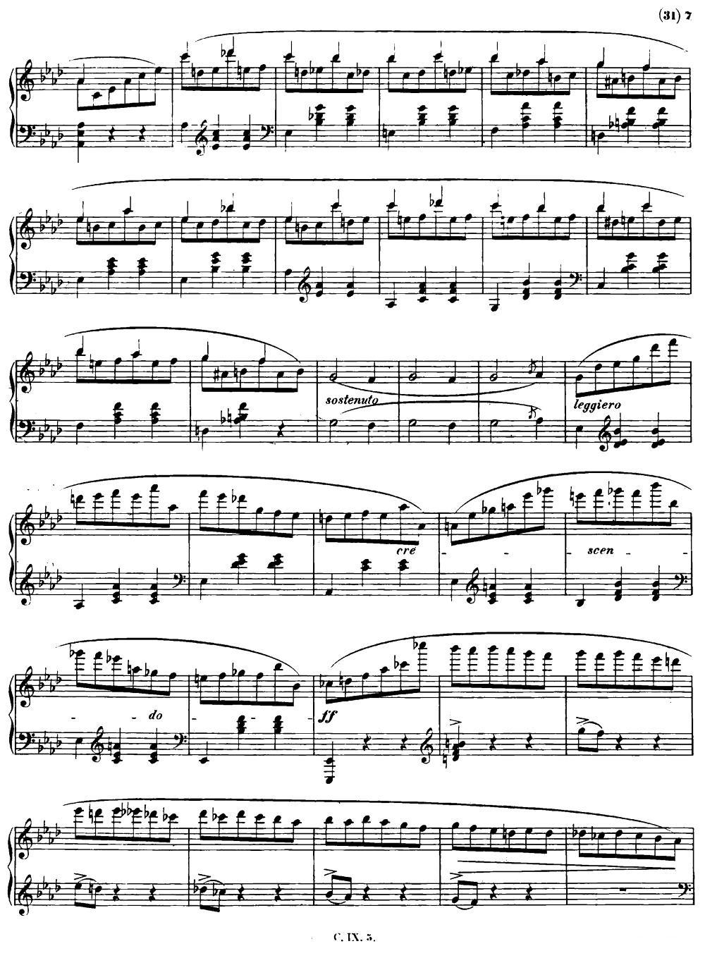 降A大调圆舞曲Op.42钢琴曲谱（图6）