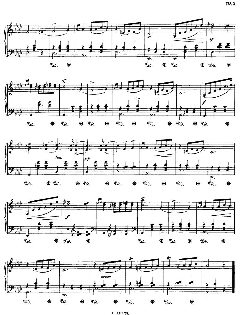 f小调圆舞曲Op.70-2钢琴曲谱（图4）