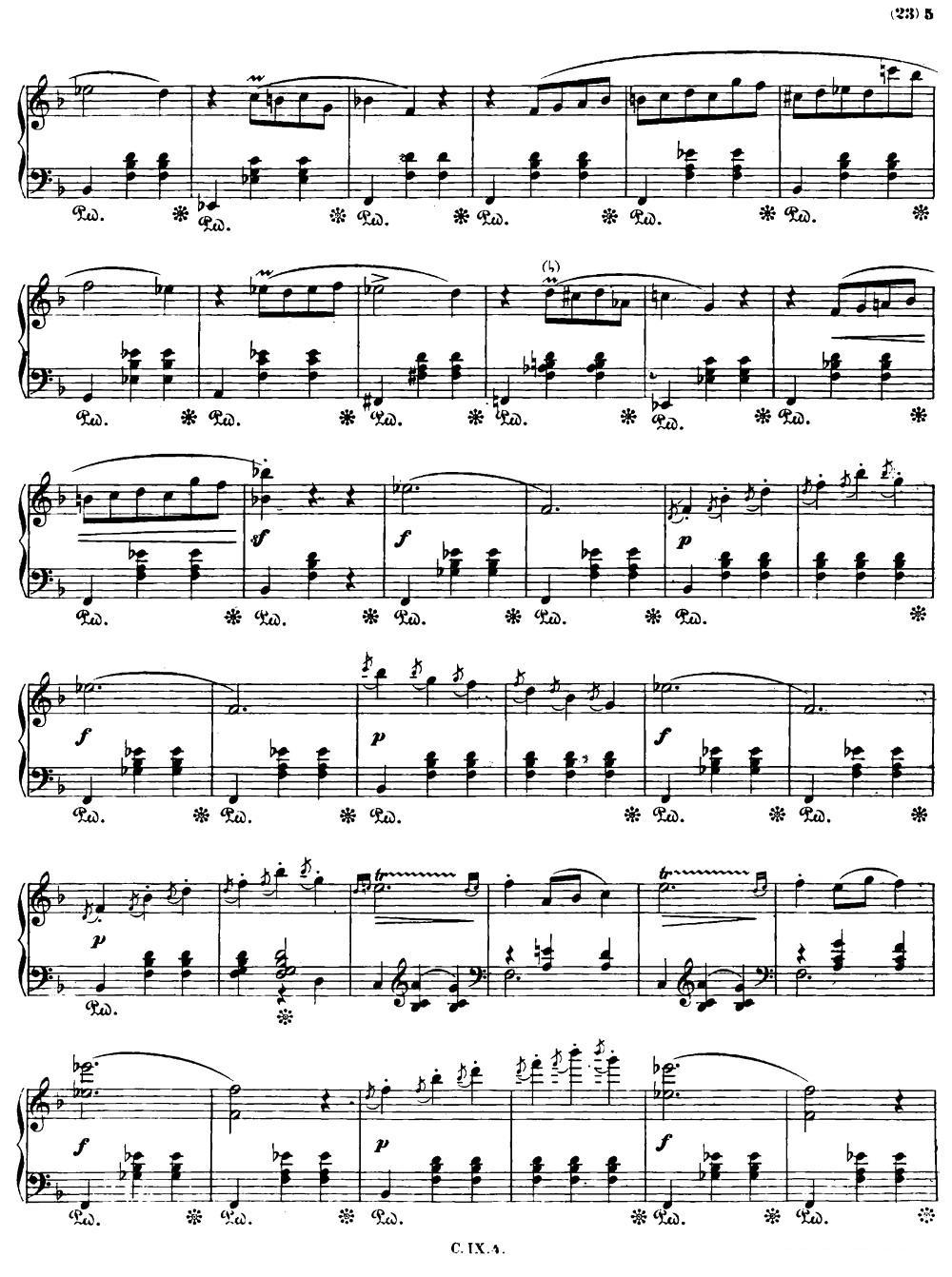 Valse brillante Op34 No3（F大调华丽圆舞曲Op.34-3）钢琴曲谱（图3）