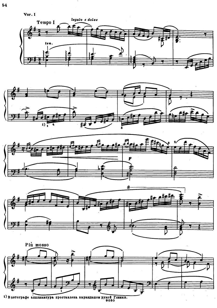 《夜莺》主题变奏曲钢琴曲谱（图2）