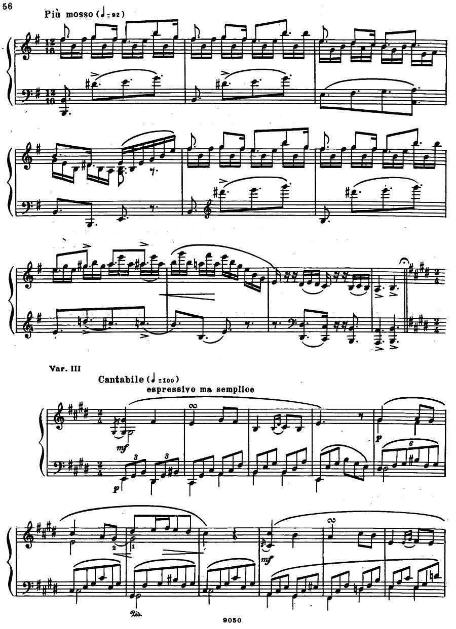 《夜莺》主题变奏曲钢琴曲谱（图4）