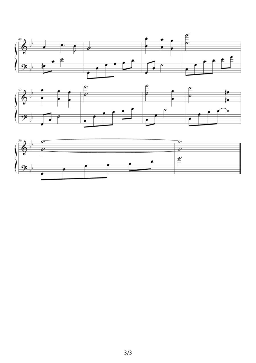 悲伤的爱（韩剧《天国的阶梯》插曲）钢琴曲谱（图3）