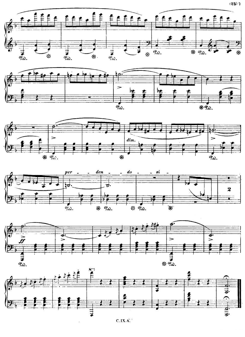 Valse brillante Op34 No3（F大调华丽圆舞曲Op.34-3）钢琴曲谱（图5）