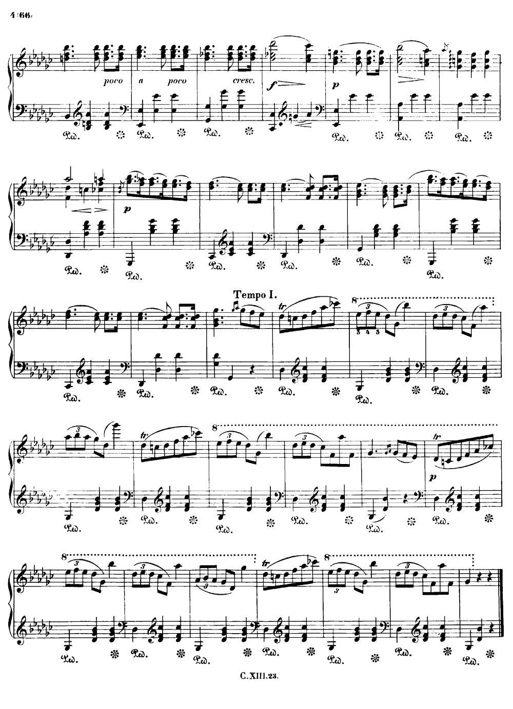 降G大调圆舞曲Op.70-1 钢琴曲谱（图3）