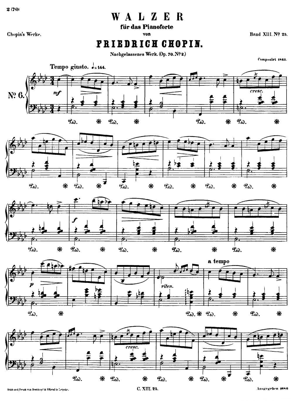 f小调圆舞曲Op.70-2钢琴曲谱（图1）