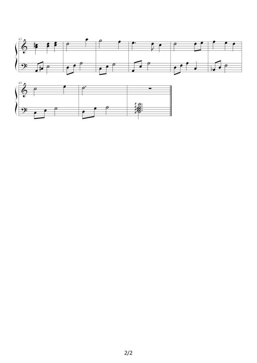 犬夜叉（又名：犬夜叉与戈薇）（根据《犬夜叉》原声OST选曲改编）钢琴曲谱（图2）