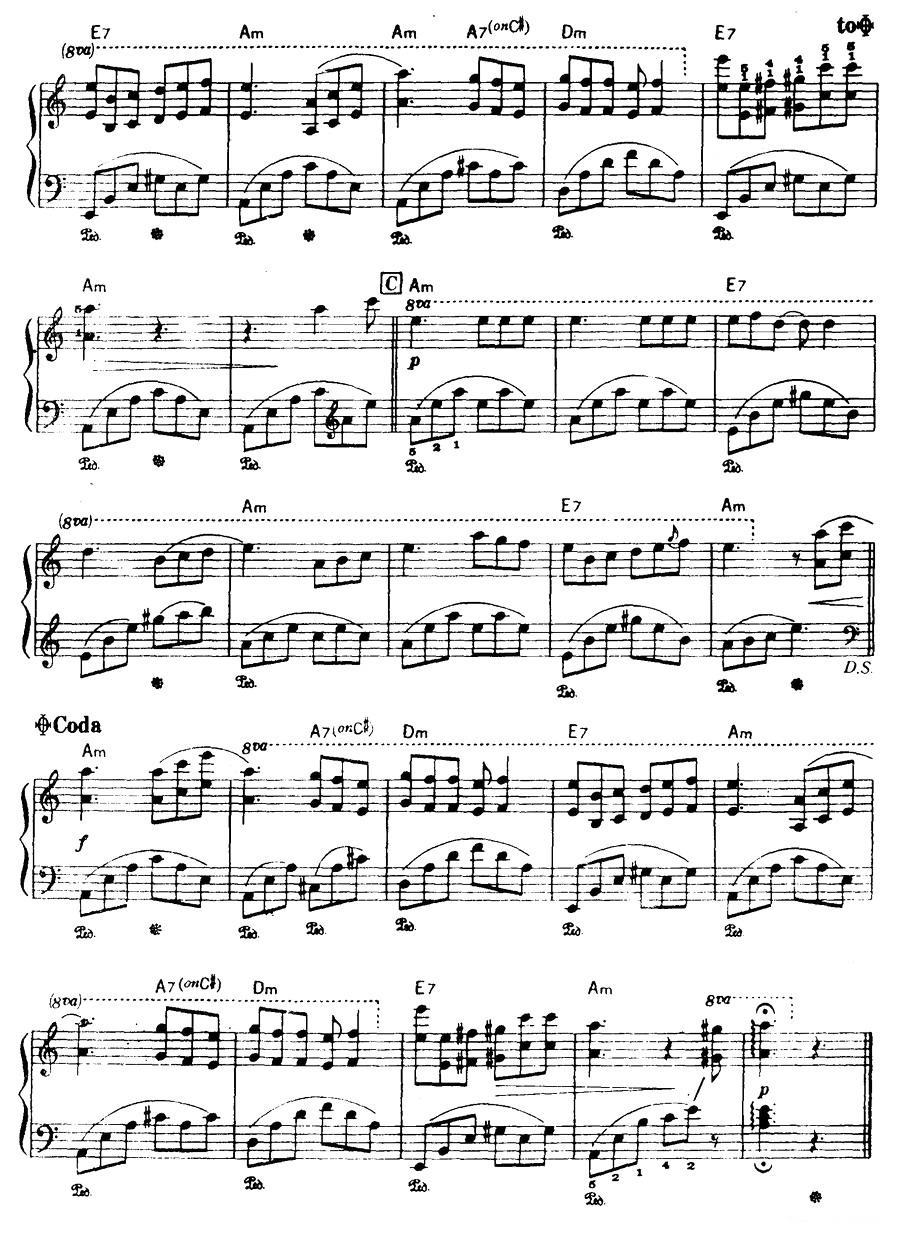 怀恋的山谷钢琴曲谱（图2）