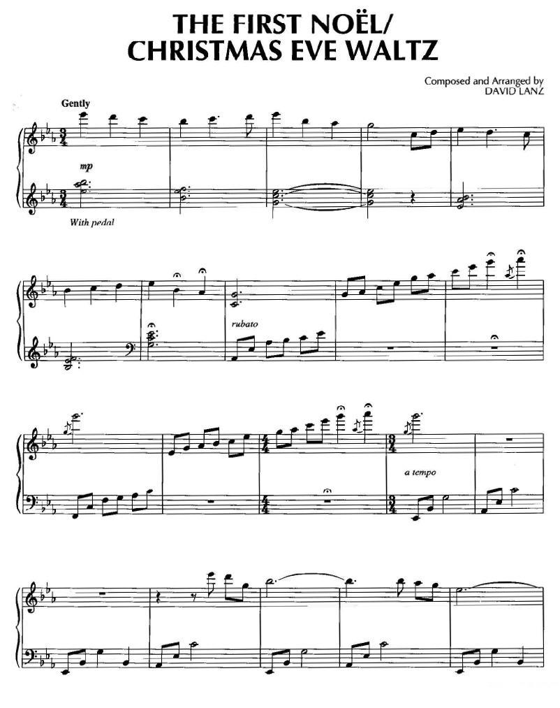 The First Noel钢琴曲谱（图1）