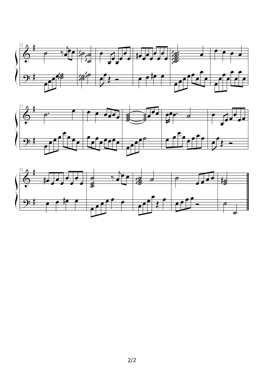 《魔神英雄》插曲钢琴曲谱（图2）