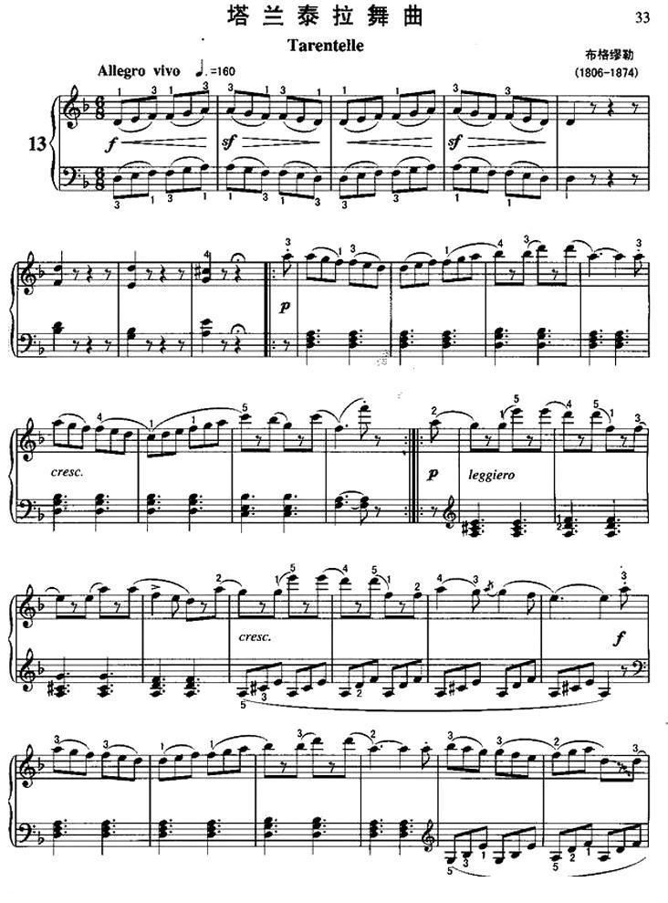塔兰泰拉舞曲钢琴曲谱（图1）
