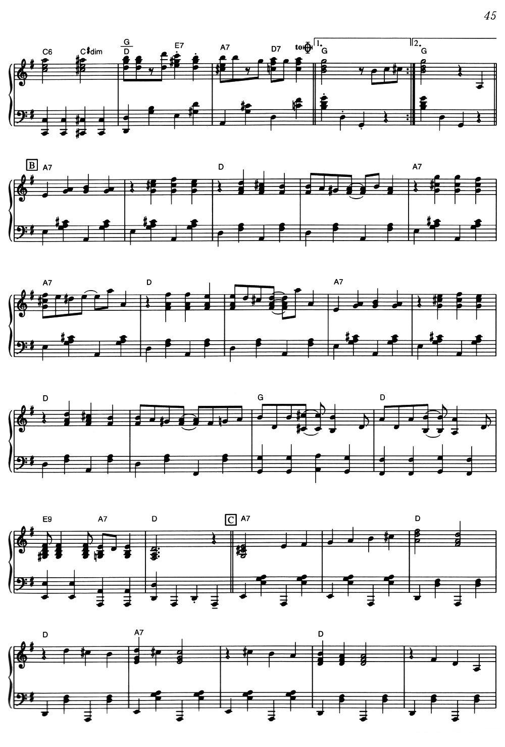 Peacherine Rag（《海上钢琴师》选曲）钢琴曲谱（图2）