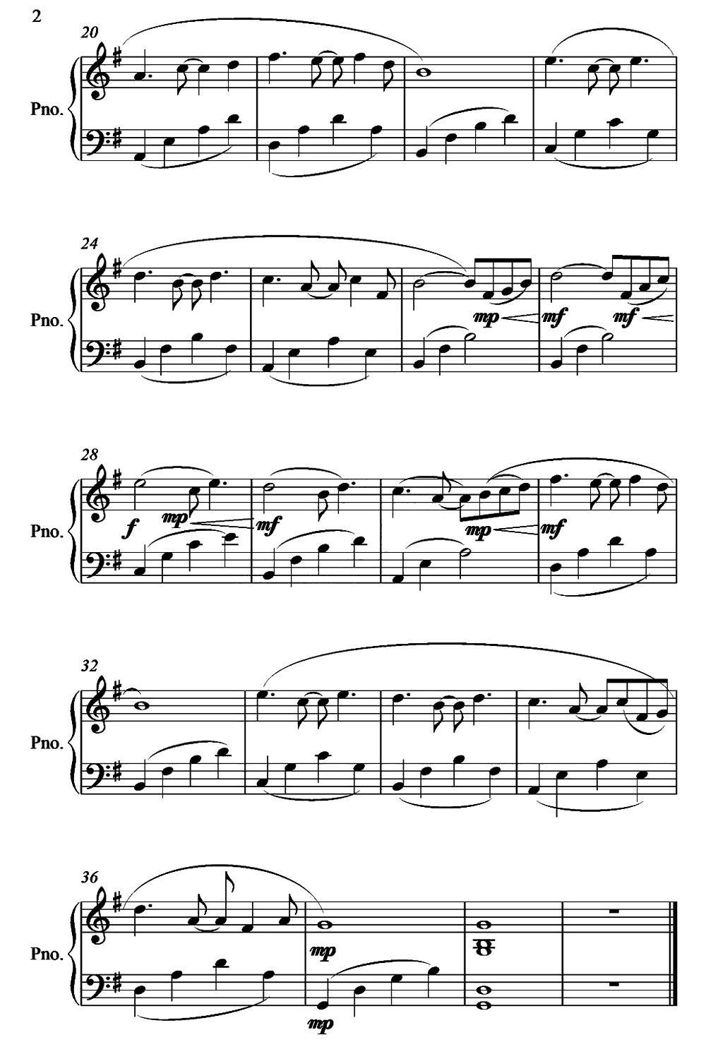 宁静之海钢琴曲谱（图2）
