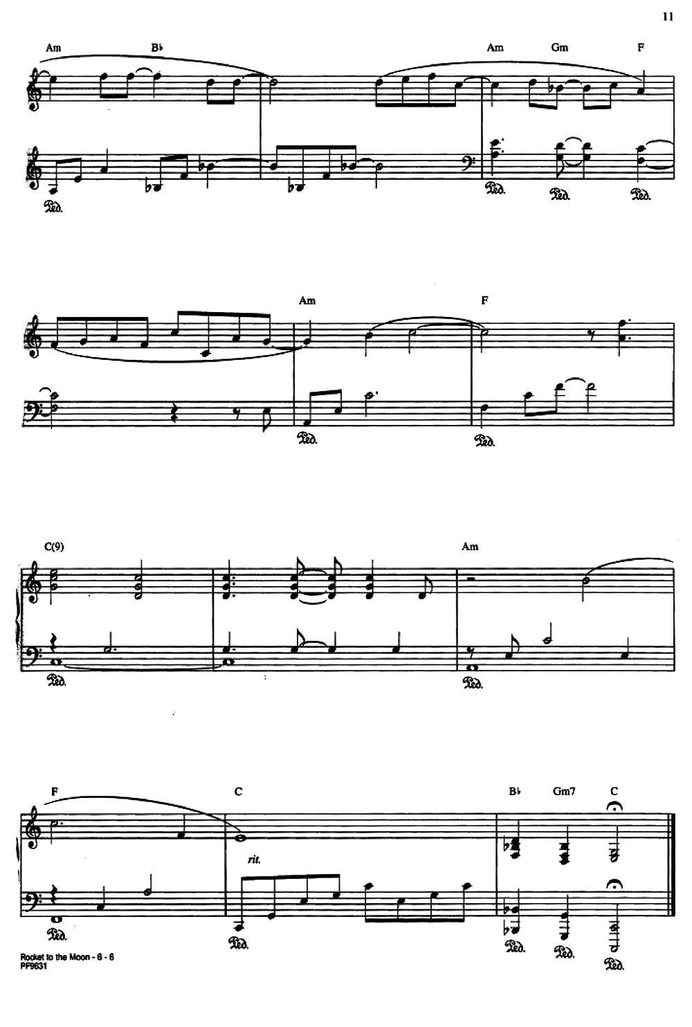 ROCKET TO THE MOON钢琴曲谱（图6）