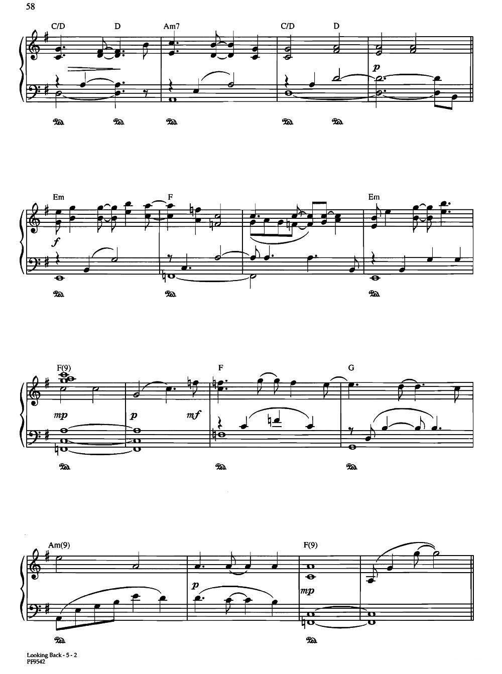 Looking Back钢琴曲谱（图2）