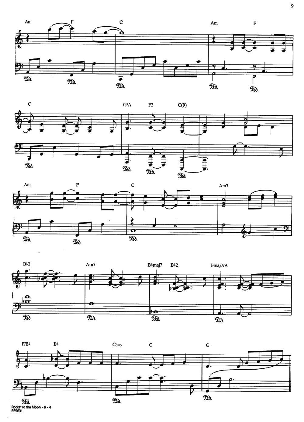 ROCKET TO THE MOON钢琴曲谱（图4）