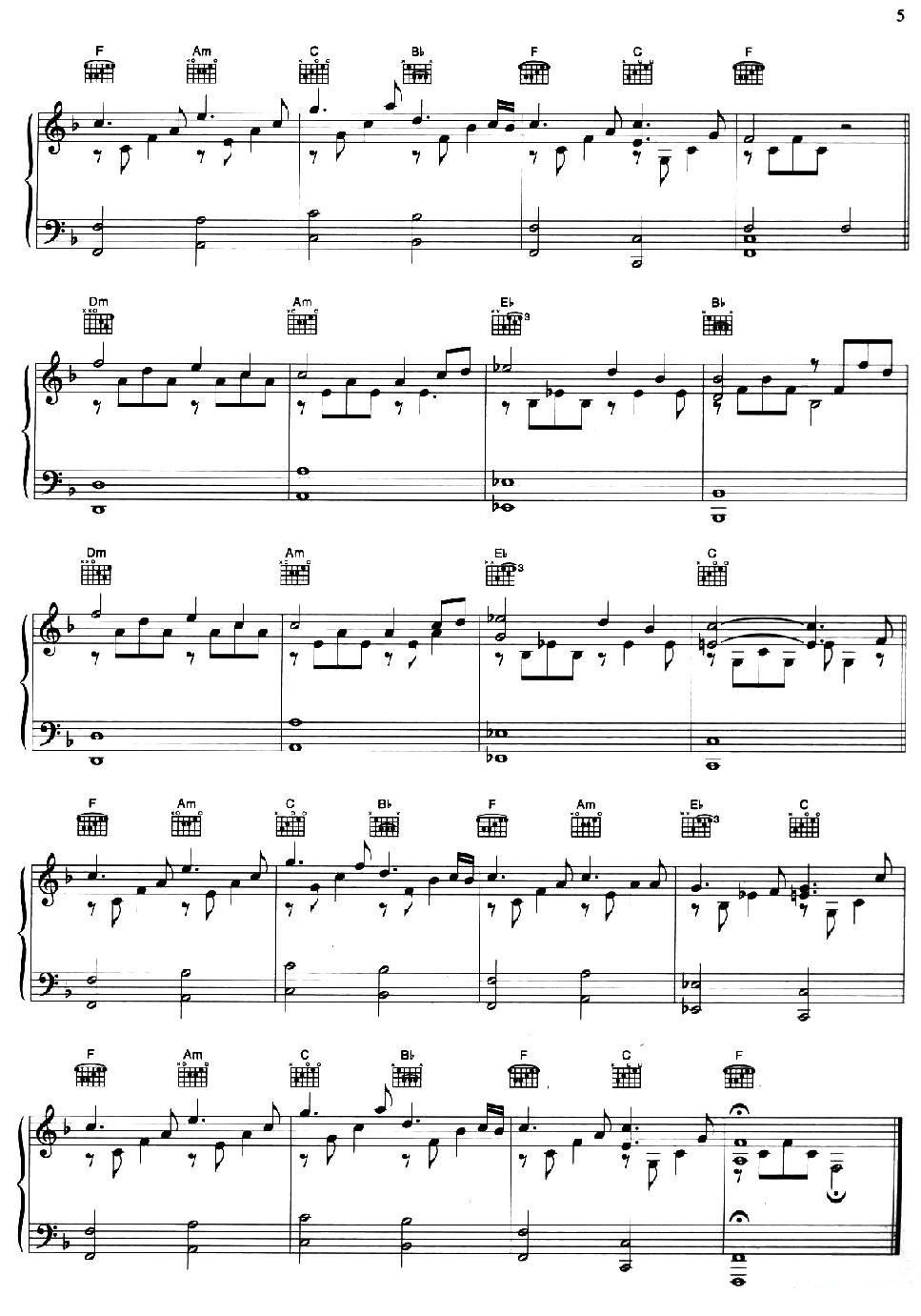 A Day Without Rain（无雨的一天）钢琴曲谱（图2）