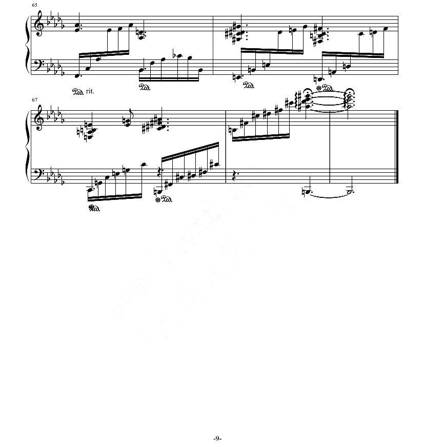 夜曲—风起的秋钢琴曲谱（图9）