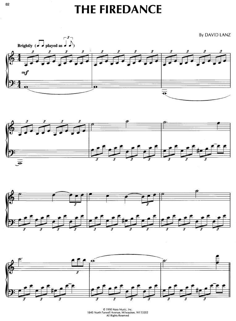 The Firedance钢琴曲谱（图1）