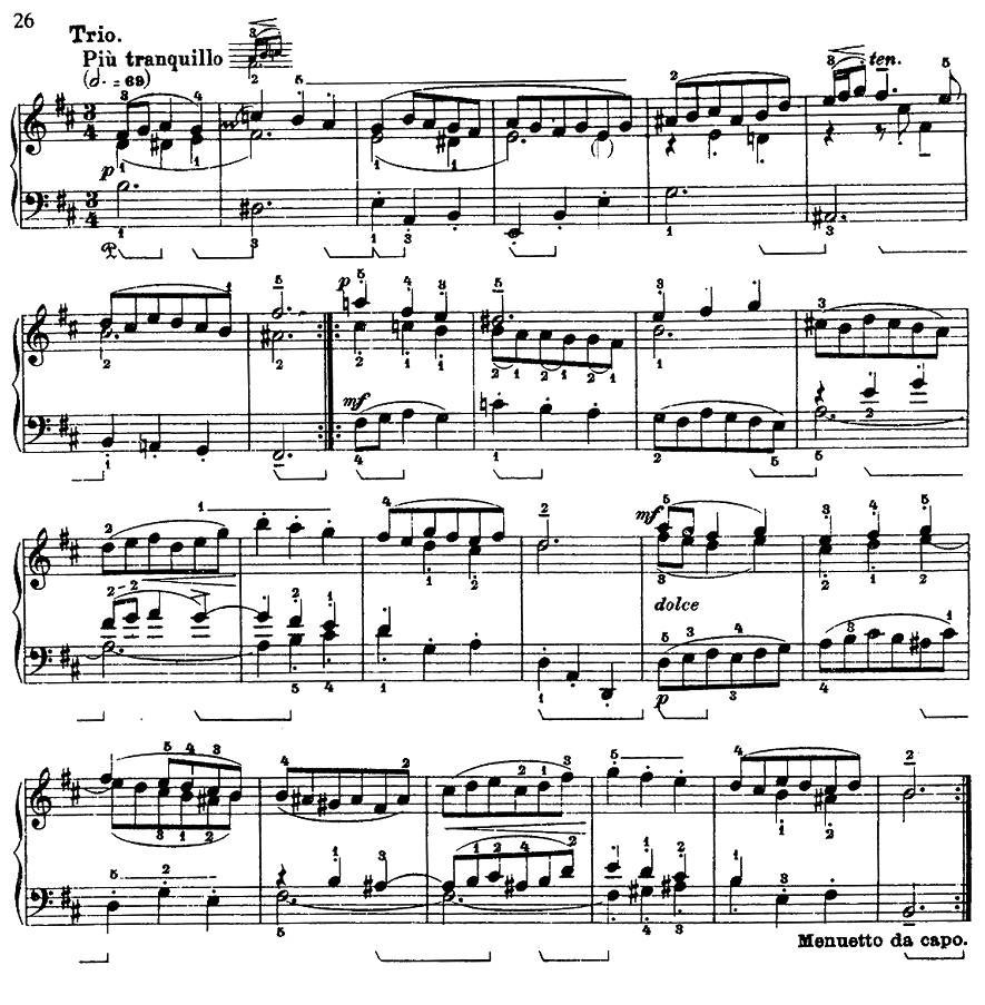 第三组曲：b小调·小步舞钢琴曲谱（图2）